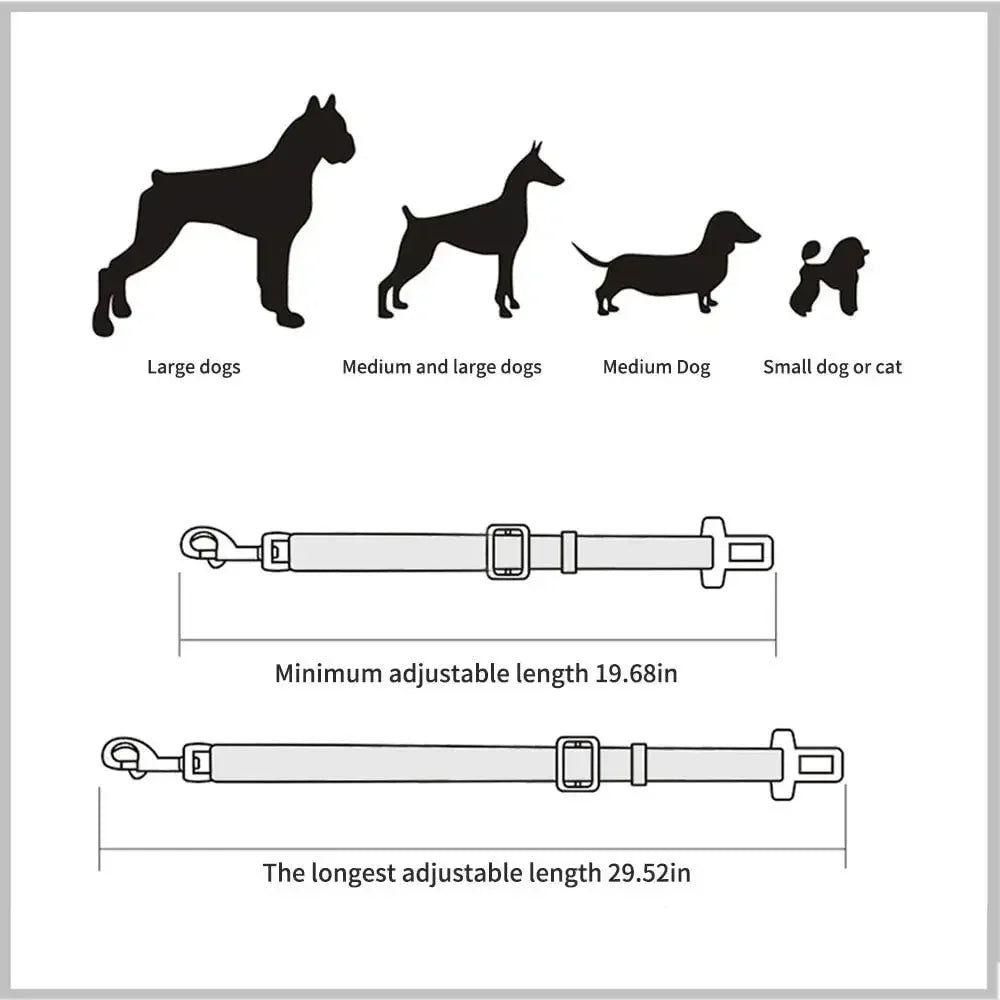 SafeRide Adjustable Pet Seat Belt
