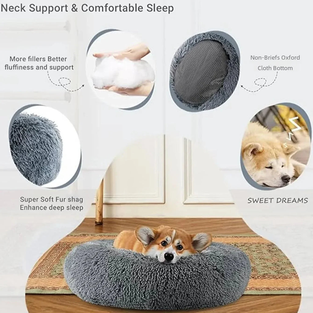 CozyPaws Round Winter Warm Sleeping Bed