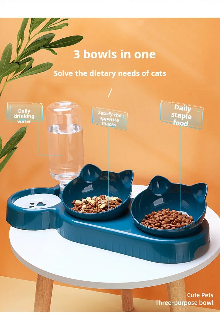 PurrWell 3-in-1 Cat Feeding Station