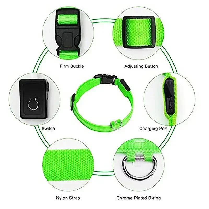 GlowGuard LED Dog Collar